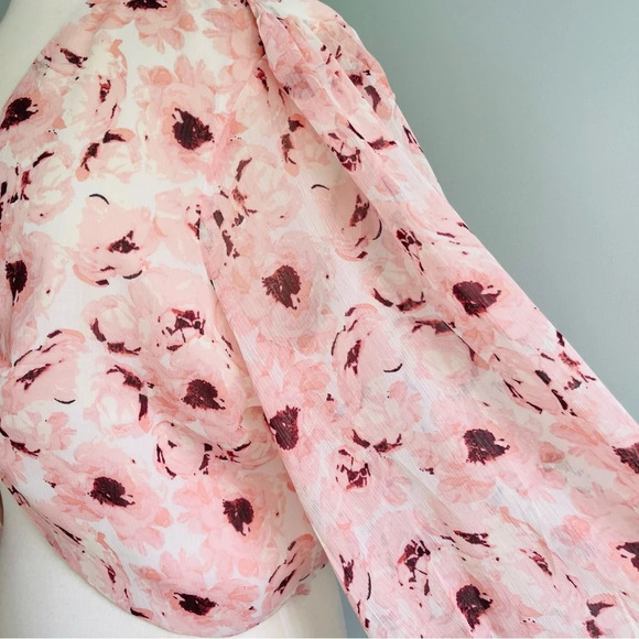 Express Sheer Floral Blouse XL NWT - Picture 8 of 9